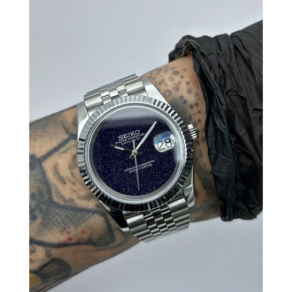 Custom Seiko Mod • Midnight Stardust Premium Datejust • 39mm